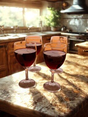 Vintage Luminarc France Endangered Species Etched Wine Glasses Set of 4